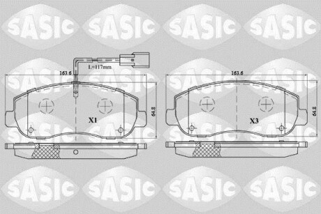 Тормозные колодки SASIC 6214022