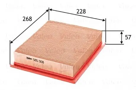 Повітряний фільтр VALEO 585008