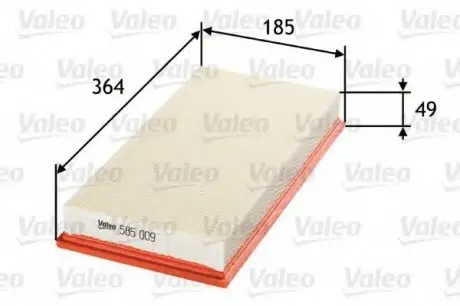 Повітряний фільтр VALEO 585009