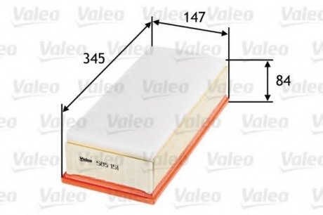 Повітряний фільтр VALEO 585151