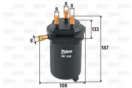 Паливний фільтр VALEO 587538