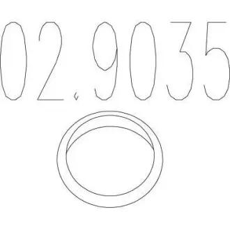 Монтажне кільце вихлопної системи (D (внутр.) - 54 мм; D (наружн.) - 68,5 мм; Висота - 14,5 мм) MTS 02.9035