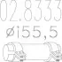 Муфта выхлопной системы (Тип В; внутр. диаметр - 55,5 мм; длина - 120 мм) MTS 02.8333 (фото 1)