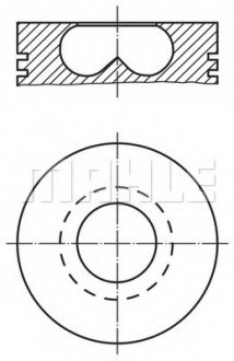 Поршень MAHLE 015 69 02 MAHLE\KNECHT 0156902 (фото 1)