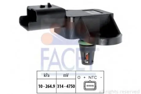 Датчик абсолютного давления - MAP Sensor FACET 10.3137