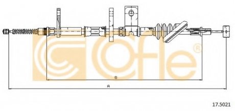 Трос стояночного тормоза COFLE 17.5021