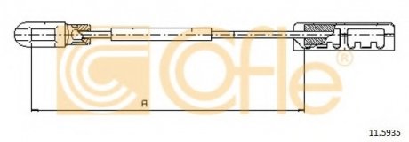 Трос стояночного тормоза COFLE 11.5935