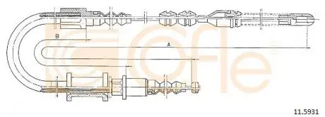 Трос гальма стоянки COFLE 11.5931