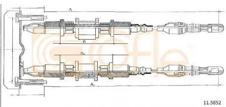 Трос гальма стоянки COFLE 11.5852
