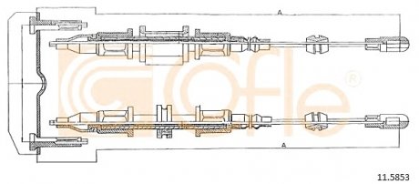 Трос стояночного тормоза COFLE 11.5853