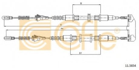 Трос стояночного тормоза COFLE 11.5854