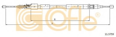 Трос стояночного тормоза COFLE 11.5759