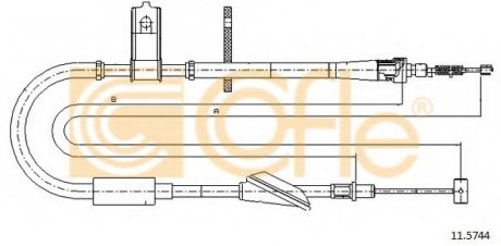 Трос стояночного тормоза COFLE 11.5744