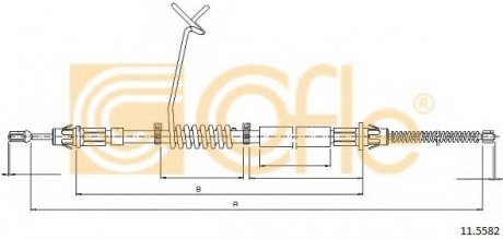 Трос стояночного тормоза COFLE 11.5582