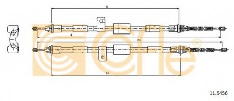 Трос стояночного тормоза COFLE 11.5456