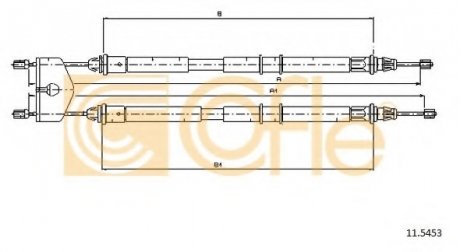 Трос стояночного тормоза COFLE 11.5453