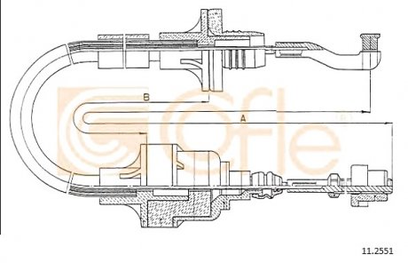 Трос зчеплення Opel Vectra 1.4/1.6/1.7TD 89- COFLE 11.2551