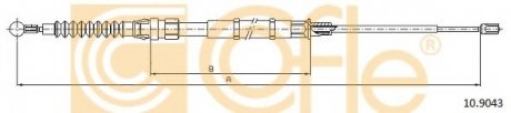 Трос стояночного тормоза COFLE 10.9043 (фото 1)