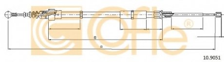 Трос стояночного тормоза COFLE 10.9051
