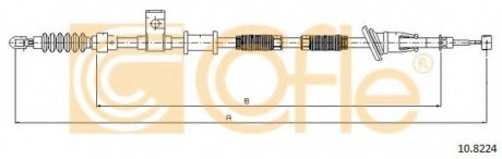 Трос стояночного тормоза COFLE 10.8224