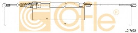 Трос ручного тормоза зад. VW Touran 03- Л./Пр. (1558/900) COFLE 10.7625