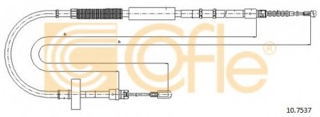 Трос стояночного тормоза COFLE 10.7537