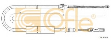 Трос стояночного тормоза COFLE 10.7507