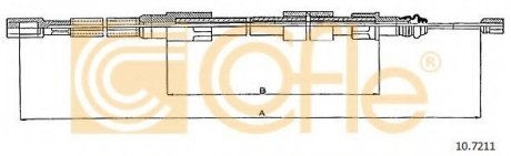 Трос гальма стоянки COFLE 10.7211