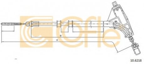 Трос стояночного тормоза COFLE 10.6218