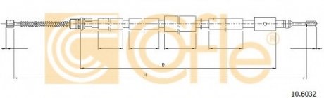 Трос стояночного тормоза COFLE 10.6032