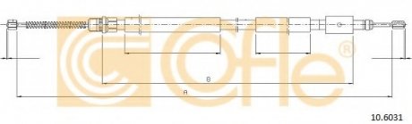 Трос стояночного тормоза COFLE 10.6031