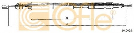 Трос стояночного тормоза COFLE 10.6026