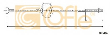 Трос стояночного тормоза COFLE 10.5416