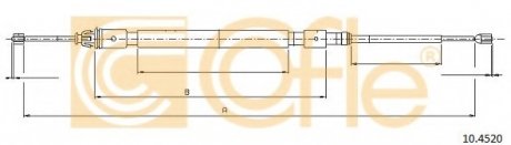 Трос стояночного тормоза COFLE 10.4520