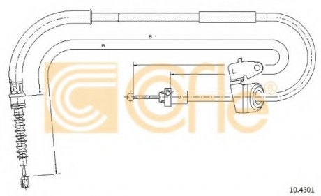 Трос стояночного тормоза COFLE 10.4301
