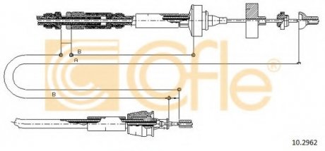 Трос сцепления COFLE 10.2962