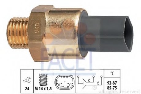 Датчик включения вентилятора BMW 3 (E36) 1.6-1.9i 93-00 FACET 7.5691