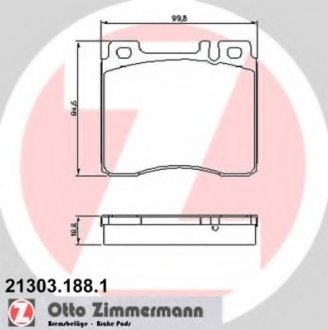 Тормозные колодки перед. DB CL-Series (W140)/S-Ser ZIMMERMANN 213031881