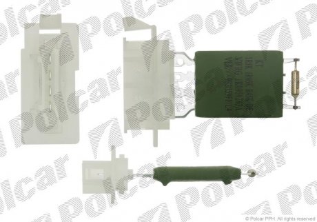 Резистор доповнювальний електровентилятор POLCAR 9578KST1