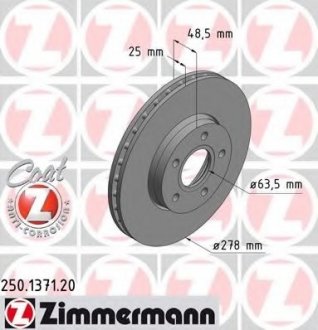 Тормозные диски ZIMMERMANN 250137120