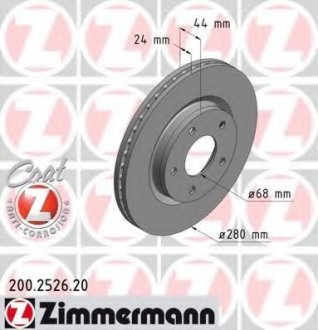 Тормозные диски ZIMMERMANN 200252620 (фото 1)