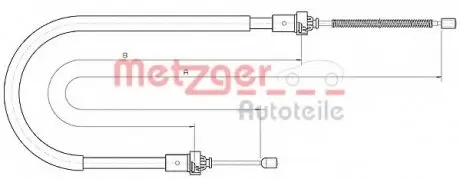 Трос ручного тормоза METZGER 10.6894