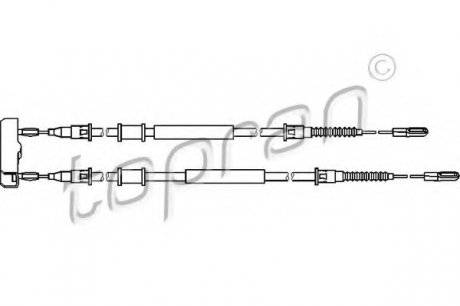 Трос ручного гальма 200 870 585 TOPRAN 200870