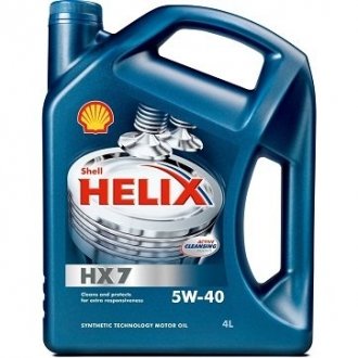 Олива моторна Helix HX7 5W-40 4 л SHELL 550040513 (фото 1)
