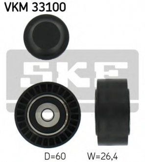 Паразитный / ведущий ролик, поликлиновой ремень SKF VKM 33100 (фото 1)