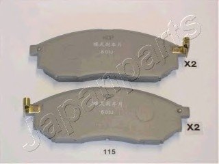 Колодки тормозные дисковые NISSAN перед. MURANO 05 JAPAN PARTS JAPANPARTS PA-115AF (фото 1)