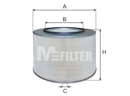 Фильтр воздушный DB Actros I, Actros II, Atego I (1823 - 2633), Axor I (M-Filter) M-Filter MFILTER A808