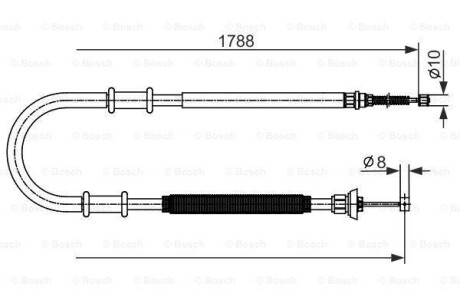 Трос стояночного тормоза 1 987 482 590 BOSCH 1987482590