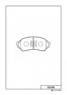 Колодка торм. MAZDA FAMILIA/323 BJ5W 98-00 BJ#P 98- FRONT (MK) KASHIYAMA D3109
