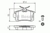 Тормозные колодки задн. (+ болты) AUDI A3,A4,A6 SEAT VW Golf 3/4 SKODA BOSCH 0986494514 (фото 8)